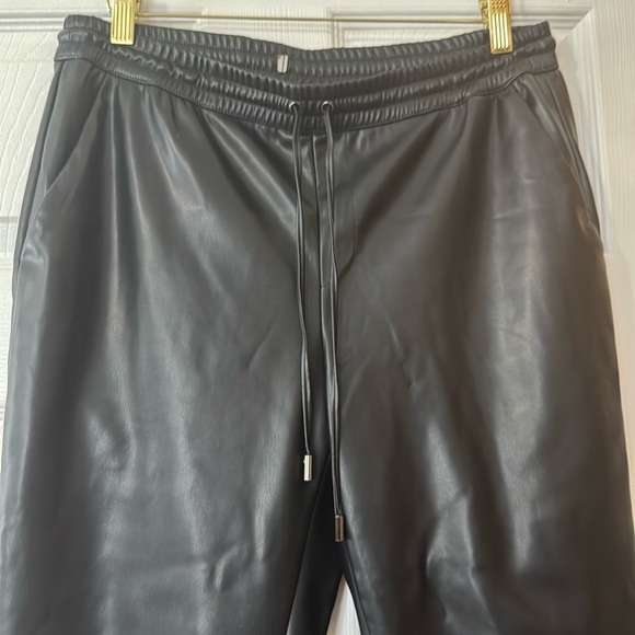 Banana Republic Pants - Black faux leather joggers